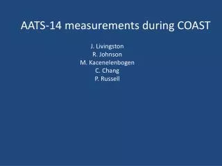 AATS-14 measurements during COAST