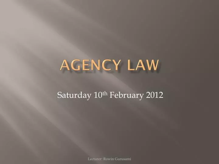 agency law