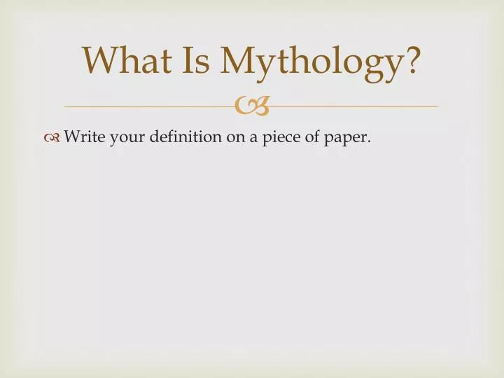what is mythology