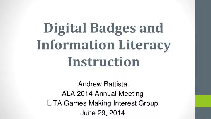 digital badges and information literacy instruction