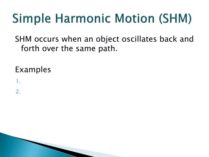 simple harmonic motion shm