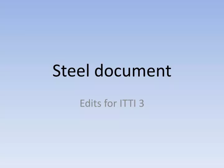 steel document