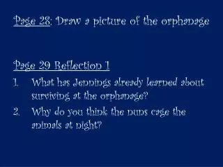 page 28 draw a picture of the orphanage