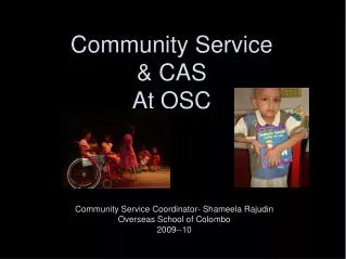Community Service &amp; CAS At OSC