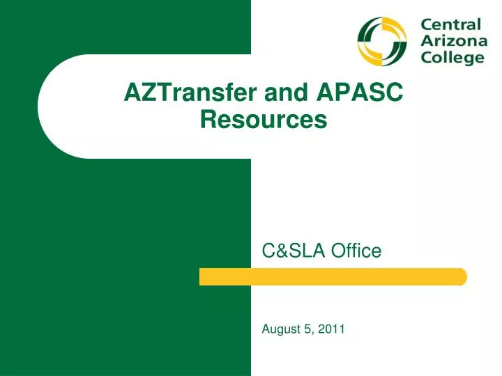 aztransfer and apasc resources