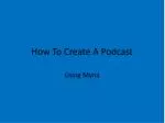 How To Create A Podcast - slide 1