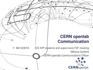 CERN openlab Communication