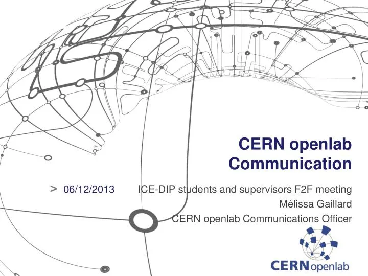 cern openlab communication