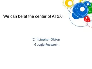 Christopher Olston Google Research