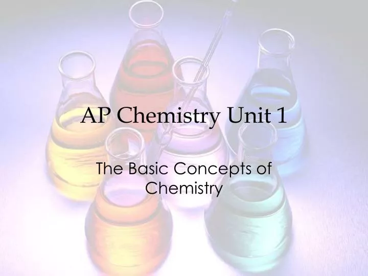 ap chemistry unit 1
