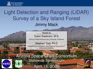 Arizona Space Grant Consortium Statewide Symposium