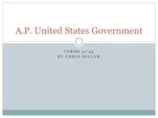A.P. United States Government