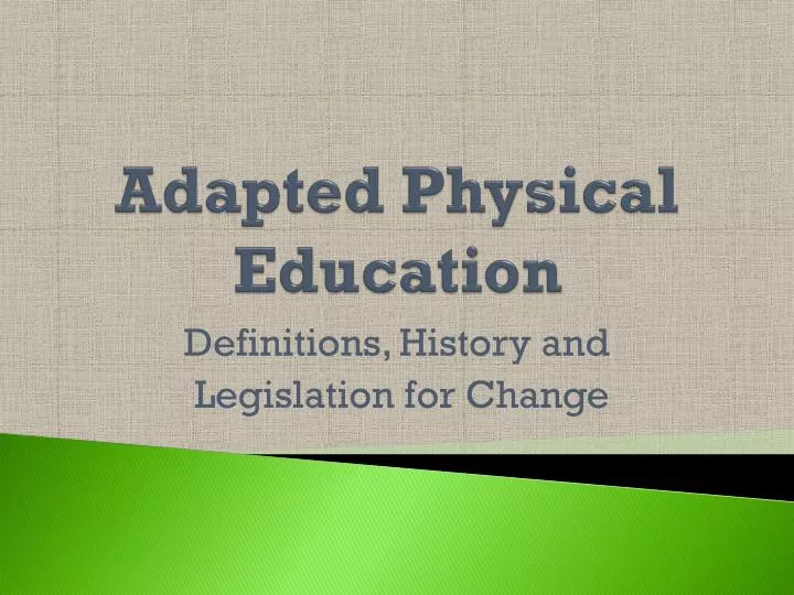 adapted physical education