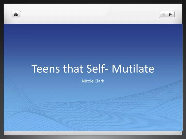 teens that self mutilate