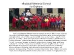 Mbabaali Memorial School for Orphans