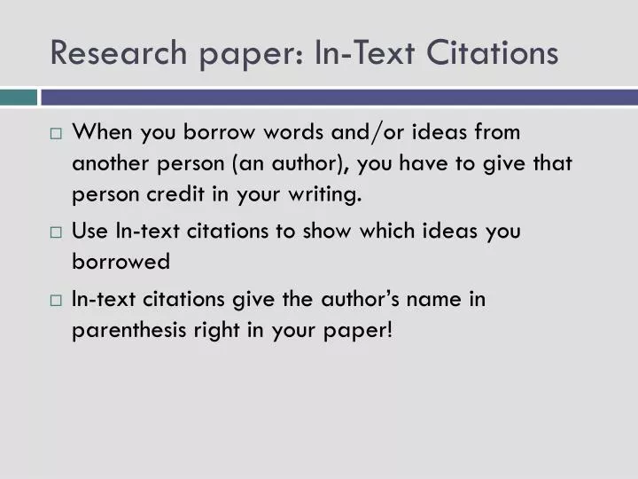 research paper in text citations