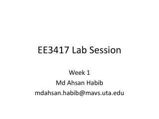 EE3417 Lab Session