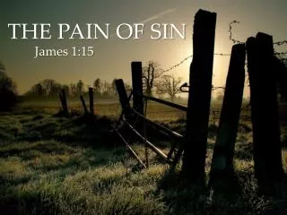 THE PAIN OF SIN