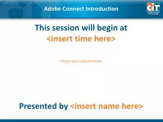 Adobe Connect Introduction