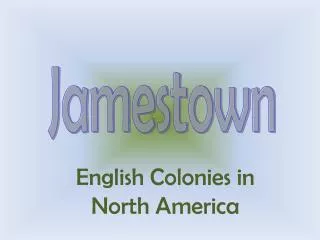 English Colonies in North America