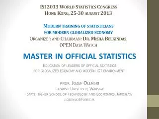 master in official statistics
