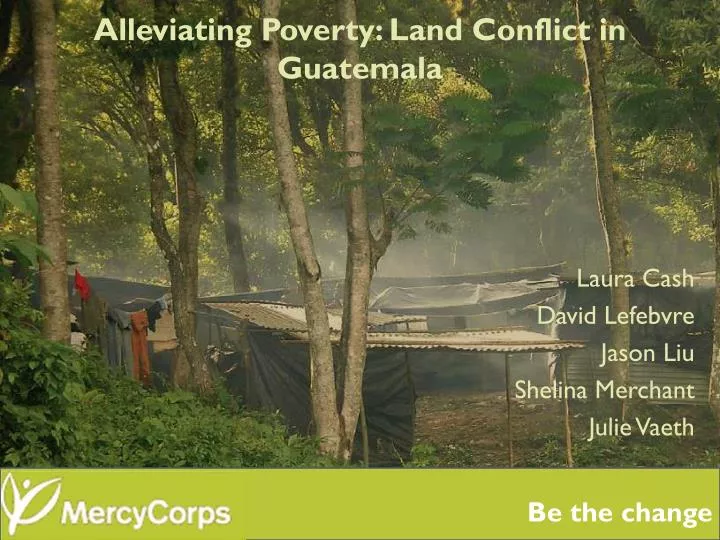 alleviating poverty land conflict in guatemala