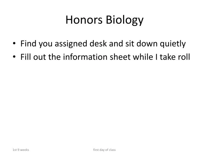 honors biology