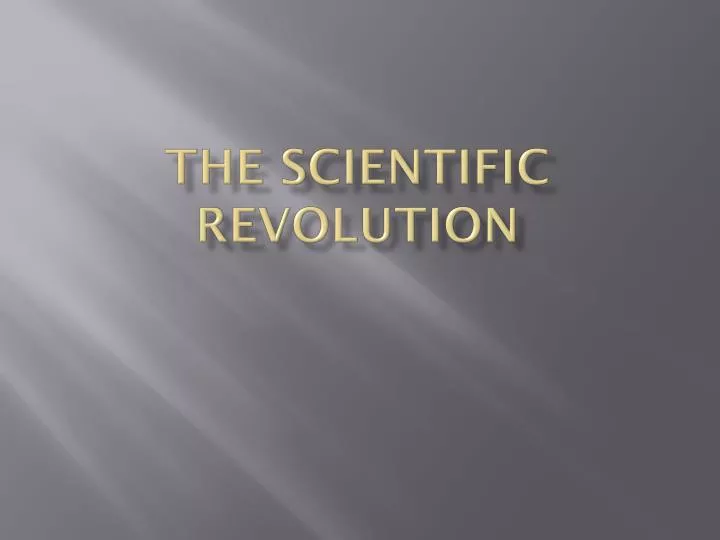 the scientific revolution