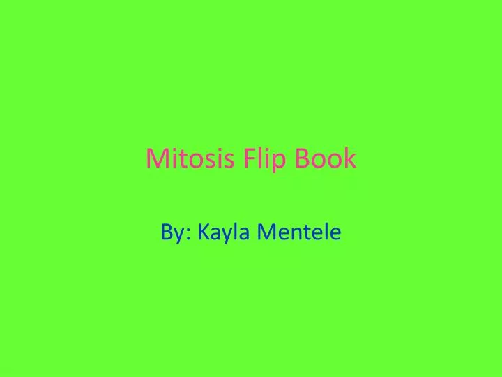 mitosis flip book