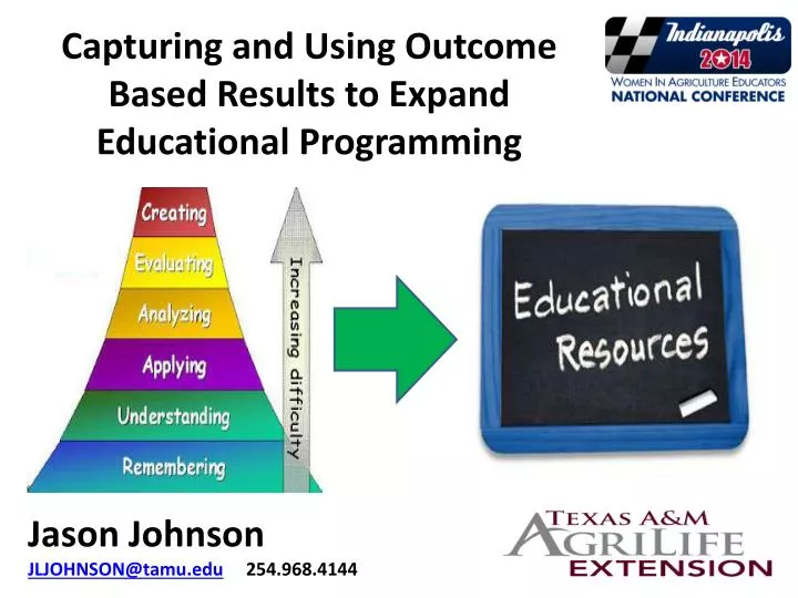 capturing and using outcome based results to expand educational programming