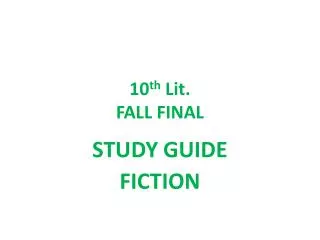 10 th Lit. FALL FINAL