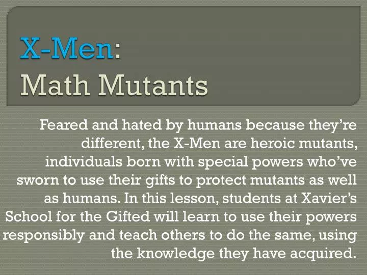 x men math mutants