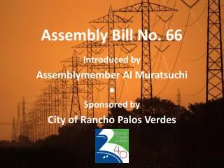 Assembly Bill No. 66