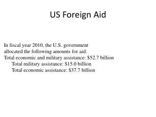 US Foreign Aid