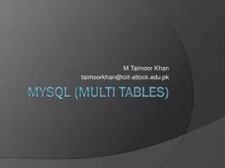 MySQL (multi tables)