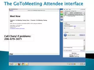 The GoToMeeting Attendee interface