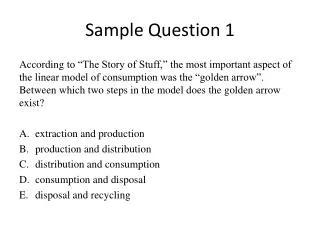 Sample Question 1