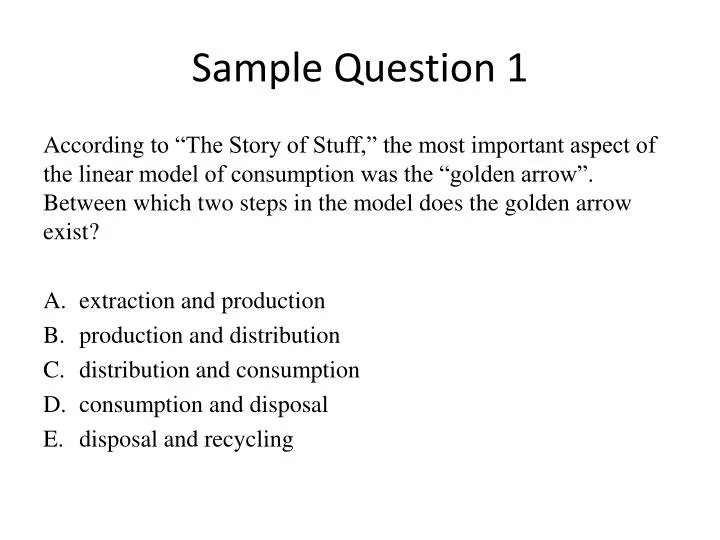 sample question 1