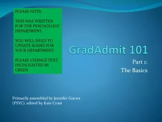 GradAdmit 101