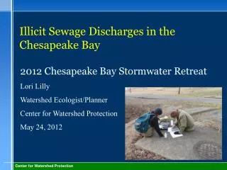 Illicit Sewage Discharges in the Chesapeake Bay