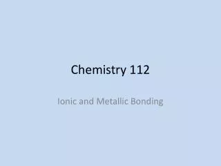 chemistry 112