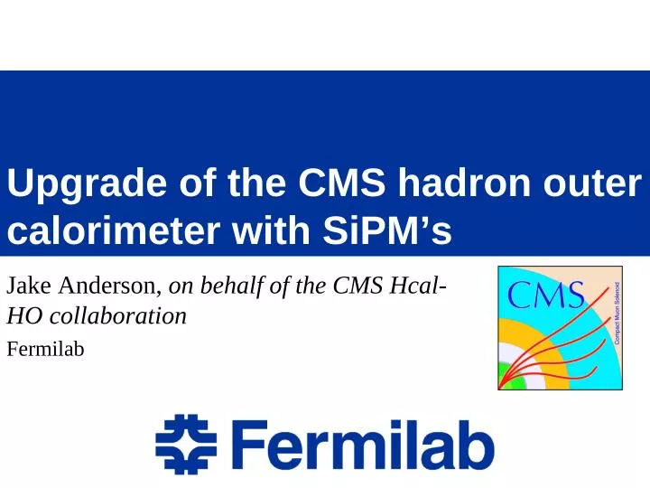 upgrade of the cms hadron outer calorimeter with sipm s