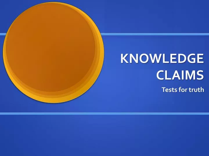 knowledge claims