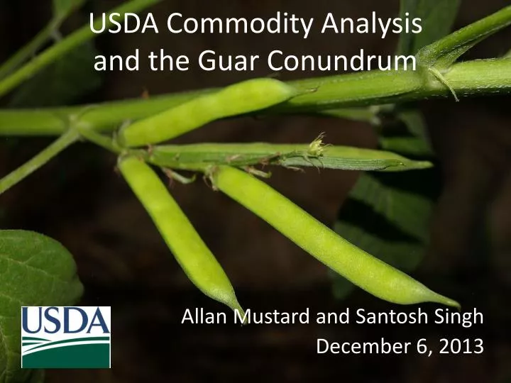 usda commodity analysis and the guar conundrum