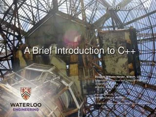 A Brief Introduction to C++
