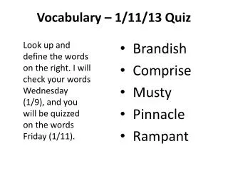 vocabulary 1 11 13 quiz