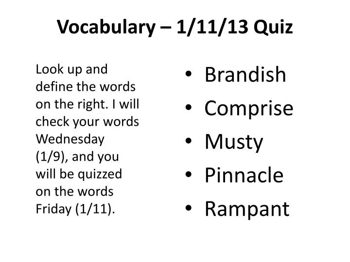 vocabulary 1 11 13 quiz