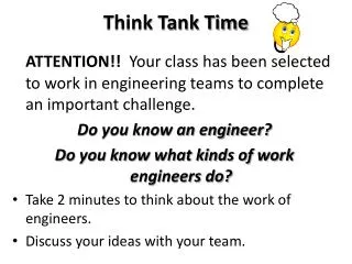 Think Tank Time