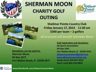SHERMAN MOON CHARITY GOLF OUTING