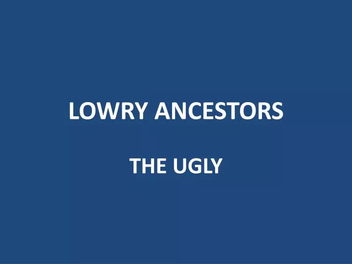 lowry ancestors